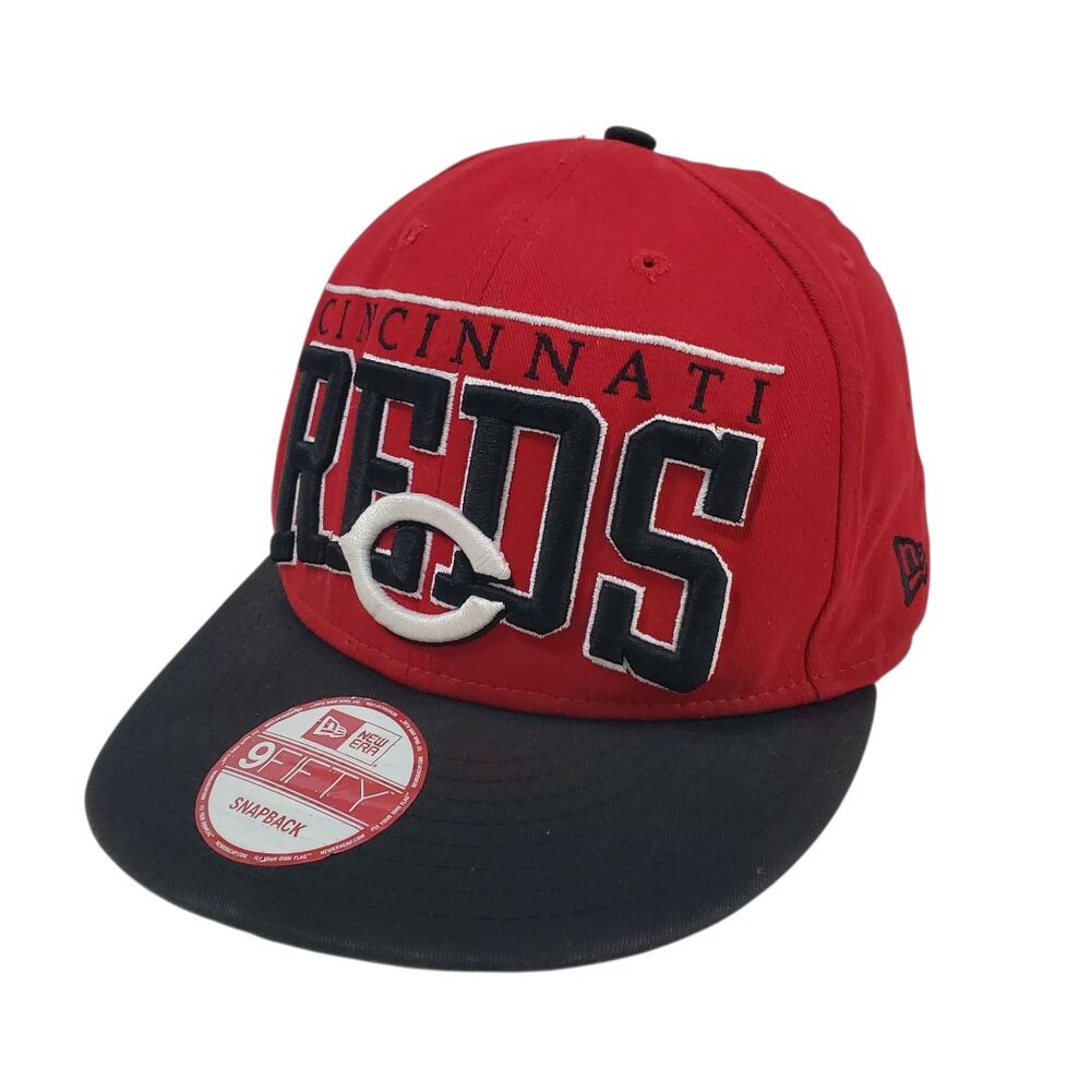 New Era Cincinnati Reds 9Fifty Embroidered Snapback Hat Red Black Cap MLB
